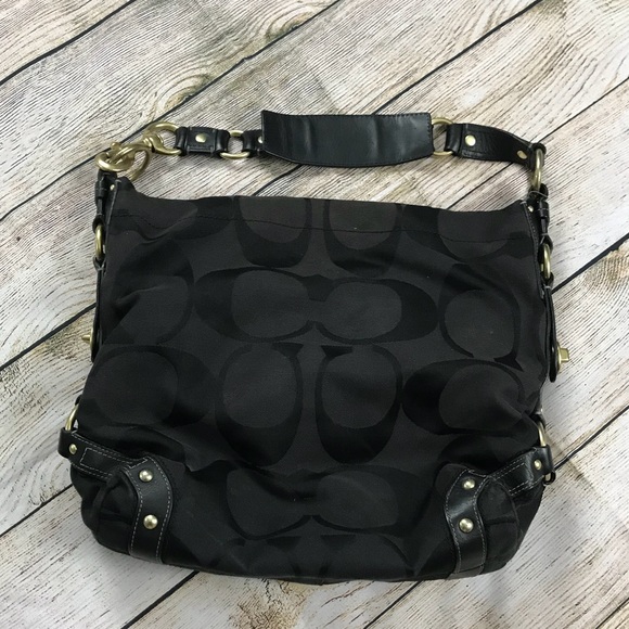 Coach Handbags - Authentic Carly Coach bag black and gold